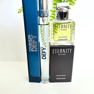 Calvin Klein DEFY EDT Travel Spray 10ml & Eternity For Men Mini 10ml